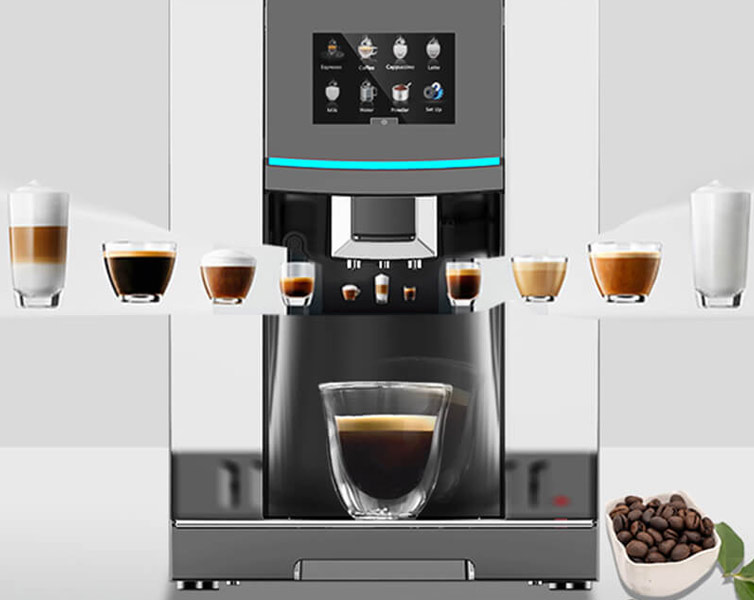 Commercial 4 in 1 Coffee Machine Espresso Maker With Grinder 1500W Milk  Steamer Cappuccino Latte Americano Coffee Maker